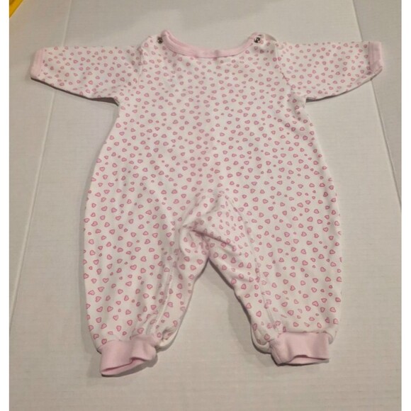 Vintage Honors Baby Bodysuit Green Bears and Pink Hearts Size 3-6 Months - Picture 4 of 6